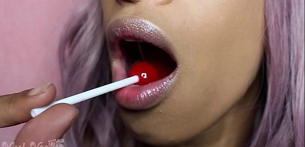  Longue Long Tongue Mouth Fetish Lollipop FULL VIDEO